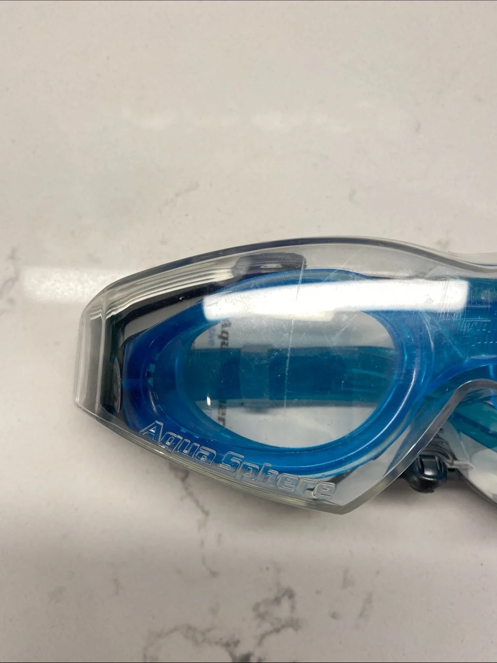 🆕 Kaiman Swim Goggle Made In Italy Clear Lens Light Blue Waterproof Beach Pool